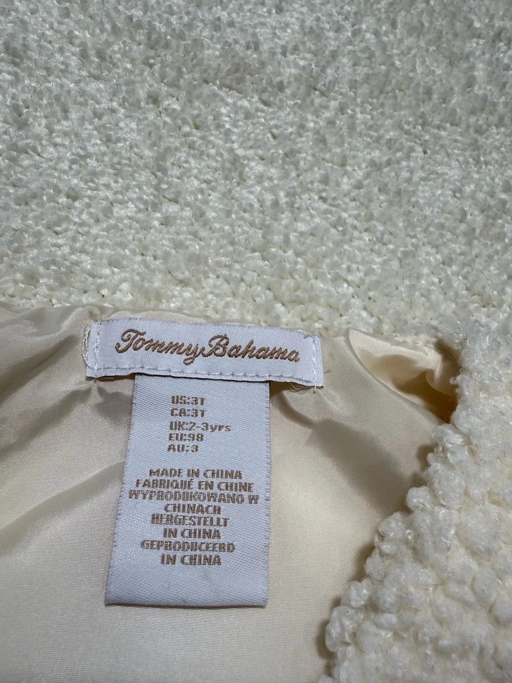 Tommy Bahama Old‎ Navy Vest Bundle Toddler Kids 3T Cream Sherpa Black Quilted